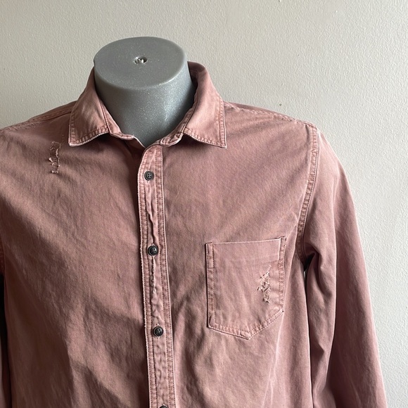 Distressed Primark Button Down Shirt Large - Picture 10 of 10